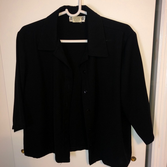 Briggs petite black  lightweight top size medium - Picture 3 of 10